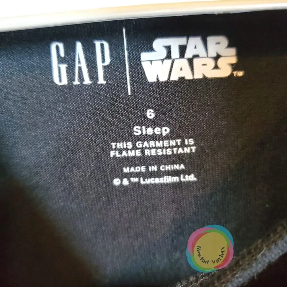 GAP Star Wars Kids Size 6 Darth Vader Pajama Sleep Shirt